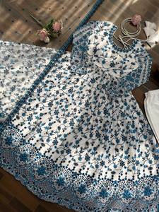 Ensemble de robe longue indienne Readymade et Dupatta, tissu en mousseline de soie avec impression numérique, tenue de fête à coutures complètes pour femmes et filles - Product Image 4