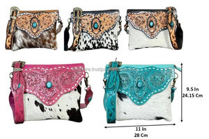 Sacs à bandoulière en cuir de vachette fait main grande capacité pour femmes, sac à bandoulière multifonctionnel à la mode, article très vendu - Product Image 2