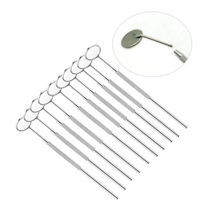 BAFA SURGICAL INSTRUMENTS Miroir buccal dentaire manuel en acier inoxydable avec poignée moletée, réflecteur, outil d'examen oral - Product Image 5
