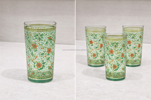 Vasos altos marroquíes con diseño floral, taza de té marroquí/taza de té árabe, juego de 6. - Product Image 2