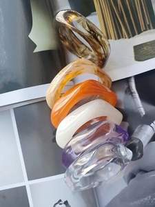 Bracelets en résine à motif géométrique pour femmes, pour fêtes et mariages, qualité antique, couleur personnalisée, faits à la main, best-seller - Product Image 2