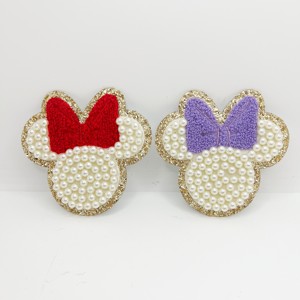 Parche de chenilla colorido, suave, estilo bordado, insignia decorativa para ropa, mochila, sombrero, manualidades DIY, para coser o planchar - Product Image 4
