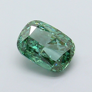 1.52 Ct <b>Cushion</b> Cut Lab Grown Diamond Fancy Vivid Green VS1 IGI Certified CVD Loose Diamond Wholesale for Jewelry Making - Product Image 1