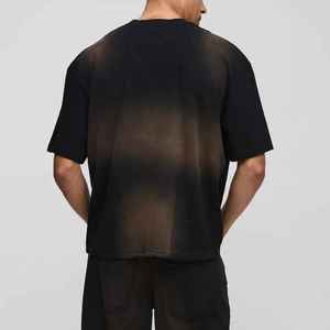 Nouveaux T-shirts personnalisés 100% coton tricoté, style Hip Hop, délavés effet soleil, coupe ample pour hommes, streetwear, 200g, impression DTG personnalisée - Product Image 6