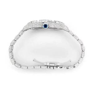 Montre unisexe de luxe personnalisée en acier inoxydable, mouvement à quartz, cadran en verre, diamants Moissanite entièrement sertis, style Hip Hop - Product Image 3