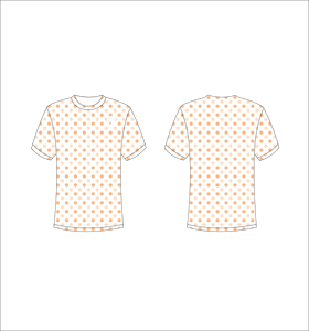 T-shirt à manches courtes pour homme à pois, col rond, coupe classique, décontracté, respirant, en jersey de polyester tricoté avec impression de logo sur le devant - Product Image 1