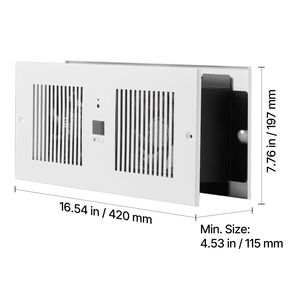 Ventilatore da parete 2-in-1 da 300 CFM con telecomando e controllo della temperatura (4 pollici) - Product Image 5