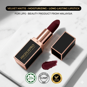 Rouge à lèvres hydratant mat velours ProduxPro OEM personnalisé, longue tenue, certifié Halal ISO GMP, durée de conservation de 3 ans, taille standard - Product Image 2