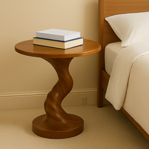 Taburetes Redondos Pequeños de Madera Maciza de Alta Calidad, Diseño de Otomanas, Calidad Garantizada para Dormitorio, Hotel, Apartamento, Oficina en Casa - Product Image 4