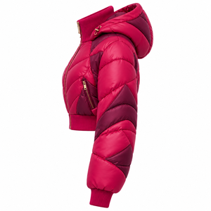 Blouson matelassé court surdimensionné pour homme, couleur unie, teint sur mesure, respirant, doublure en nylon écologique, coupe-vent en coton de haute qualité - Product Image 6