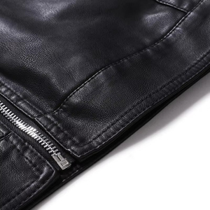 Veste en cuir véritable noire pour homme de qualité supérieure 2026, vestes en cuir pour homme, fabricant pakistanais de vestes en cuir - Product Image 4