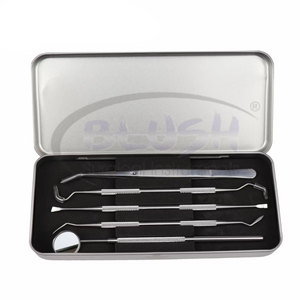 Kit d'hygiène dentaire avec détartreur, grattoir dentaire, miroir buccal et pince, 5 pièces/boîte, par Blush Surgical - Product Image 5