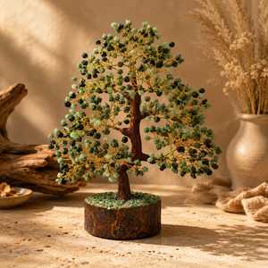 Natural Stone Emerald Tree 500 <b>Chips</b> Handmade Eco-Friendly Reiki <b>Crystal</b> Gemstone Figurine for Valentine's Day Thanksgiving - Product Image 2