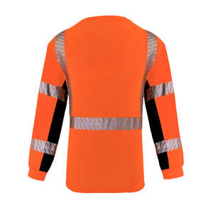 High Visibility Reflective Safety Customized Printing Logo Fabric <b>Running</b> Tape Safety T Shirts For Men - Product Image 4