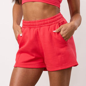 BEFINE APPAREL Women's Comfortable Breathable High-<b>Waisted</b> Sweat Shorts Soft Cotton Casual Running <b>Elastic</b> Waist Pockets 220g - Product Image 1