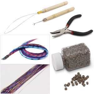 Nouvel ensemble d'outils de salon professionnels en acier inoxydable, design personnalisé, pince à micro-anneaux, perles, extensions de cheveux - Product Image 3
