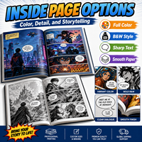 Impression de bandes dessinées personnalisées, finitions de couverture premium, mat, brillant, vernis UV sélectif, gaufrage, OEM, ODM