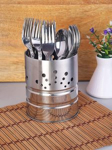 Porte-couverts et support à vaisselle en acier inoxydable |   Organisateur d'ustensiles de cuisine perforé, support de rangement pour couverts de table - Product Image 4