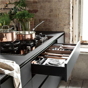 Gabinetes de Cocina Modulares Modernos de Estilo Europeo, Personalizados por JY Project, Listos para Armar, de Madera Contrachapada de Lujo, con Cajones de Mármol - Product Image 6