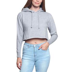 Nouveaux sweats à capuche courts délavés à l'acide de haute qualité pour femmes, tricotés, respirants, décontractés, tendance - Product Image 3