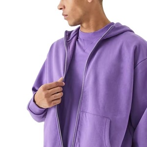Ensemble survêtement homme violet à capuche, zippé, deux pièces, style streetwear, sweat-shirt et jogging pour l'hiver - Product Image 2