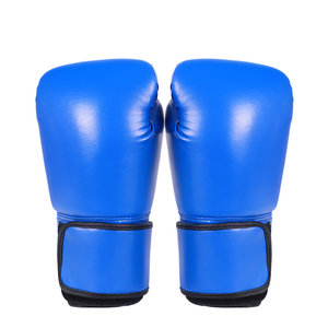 Guantes de Boxeo de Piel Sintética y Cuero Azules, Protección Completa para los Dedos, Equipo de Entrenamiento Duradero para Todas las Estaciones - Product Image 1