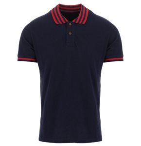 เสื้อโปโลพิมพ์ลายสีพื้น แขนสั้น ผ้าคอตตอนผสมสแปนเด็กซ์ สำหรับผู้ชาย สวมใส่สบาย ดีไซน์กระเป๋าป้องกันรอยยับ พร้อมปักโลโก้ตามสั่ง - Product Image 1