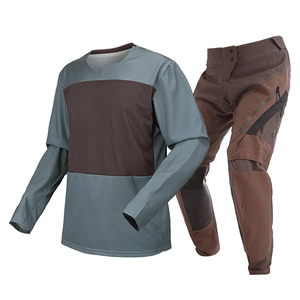 Combinaison de course moto pour homme à manches longues, bicolore, en polyester et coton, séchage rapide, pour toutes les saisons - Product Image 2