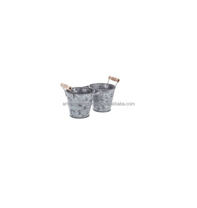 TUB SHAPED GALVANIZED POT IN NEW STYLE METAL PLANTERS FOR GARDEN DECORATION METAL PLANTERS FOR HOME DECORATION GALVANIZED POT - Product Image 5