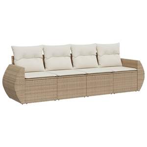 Set Divano da Giardino Beige e Bianco Crema - Product Image 2