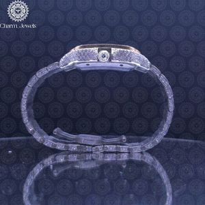 Charm_Jewels Luxury Square Quartz <b>Watch</b> Stainless Steel Case <b>Diamond</b> Bezel Analog Dial Luminous Unisex - Product Image 6
