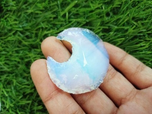 En vrac En Gros Opalite Croissant De Lune Meilleure qualité Cristal Naturel Pierre Précieuse Sculpture Opalite lune pour la fabrication de Bijoux - Product Image 6