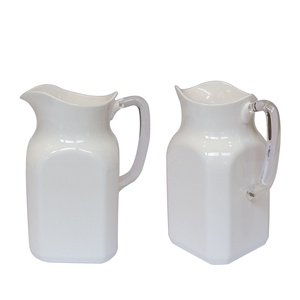 Pichet à eau carré en acrylique Jack Worth, 35 oz, transparent avec poignée, vaisselle moderne - Product Image 2