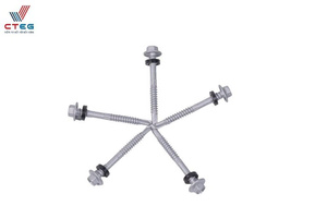 Tornillo autoperforante de cabeza hexagonal con revestimiento de Dacromet de alta resistencia para fijación de vigas de acero - Product Image 5