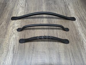Elegant Solid Iron Door Handles Modern <b>Rustic</b> Natural Crafts Sleek Minimal Iron Drawer Pulls Nordic Inspired Kitchen Dresser - Product Image 1