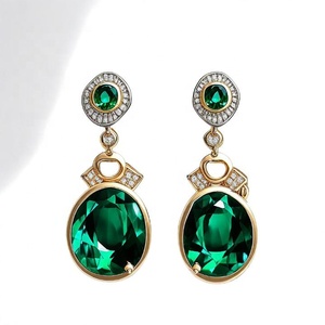 Boucles d'oreilles pendantes pour femmes en argent sterling 92.5 Bijoux de mariage à la mode avec style de goutte longue complète - Product Image 3