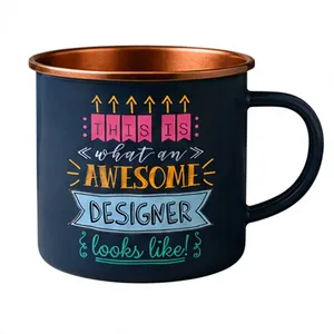 Taza Moscow Mule de Cobre con Recubrimiento en Polvo Azul Marino Intenso, de Lujo, Personalizada, para Regalo de Agradecimiento Profesional, Jarra de Cerveza Resistente y Sólida - Product Image 1