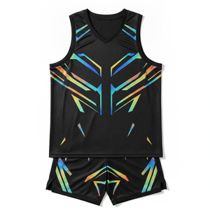 Uniformes de baloncesto sublimados personalizados al por mayor, conjuntos de calidad profesional, multicolor, transpirables y de secado rápido. - Product Image 3