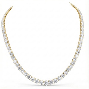 สร้อยคอเพชรทรงกลมสำหรับผู้สำเร็จการศึกษา - ทอง 9k, 14k, 18k - Product Image 3