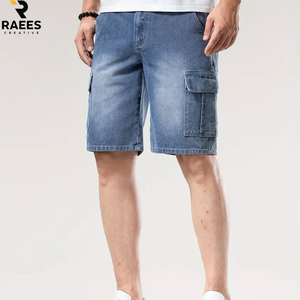 Pantalones Cortos de Mezclilla para Hombre a Precio Económico, Pantalones Cortos de Verano 100% Algodón, Pantalones Cortos de Mezclilla Lavados con Piedras - Product Image 1