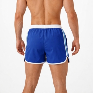 Shorts de sport pour hommes, séchage rapide, légers, pour la course à pied et l'entraînement, avec bande latérale contrastée, taille élastique - Product Image 2