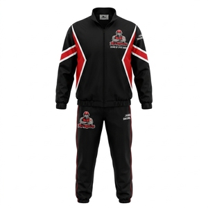 Ensemble de survêtement léger pour homme en polyester, veste coupe-vent à capuche, pantalon de jogging, ensemble de sport pour la course à pied et l'entraînement - Product Image 2