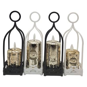LANJO Custom Patterned Portable Hanging <b>Ring</b> Design Flameless Electronic Flickering <b>Battery</b> Power LED Holiday Candle lanterns - Product Image 6