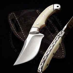 Couteau de chasse droit OEM en gros, en acier inoxydable, tranchant et durable, pour l'extérieur et la survie, avec manche en os de chameau - Product Image 4