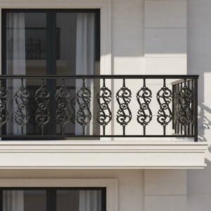 Ornate Stainless Steel Baluster Modern Frameless Stair <b>Railings</b> Floor Mounted Rust Resistant Villa Hotel Balcony Decorative - Product Image 2