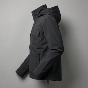 Chaqueta Cortavientos Ligera Impermeable con Capucha para Unisex, Forro Polar Transpirable, Deportes de Invierno al Aire Libre, Logotipo Personalizado, Ropa Urbana - Product Image 5