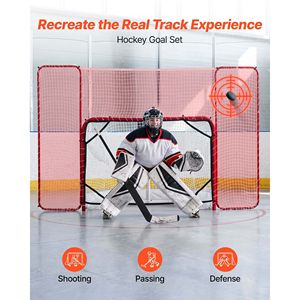 Set di Porte da Hockey su Strada in Acciaio 10x6FT, Leggere e Portatili, per Allenamento Professionale - Product Image 2
