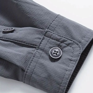 Chemises pour hommes de haute qualité, chemises décontractées à manches longues avec plusieurs poches, design personnalisable pour l'automne - Product Image 5