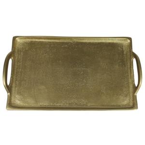 Fournitures pour événements, vaisselle de table, plateau de service alimentaire, plateaux rectangulaires décoratifs en aluminium avec poignée, lavables au lave-vaisselle - Product Image 2