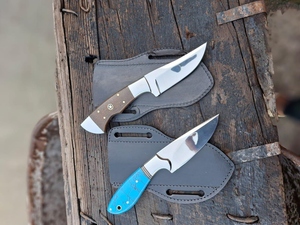 Cuchillo de Caza Hecho a Mano con Acero D2, Mango de Hueso Blanco, Borde Parcialmente Dentado, Duradero, Ligero, Garantía de 3 Años - Product Image 2